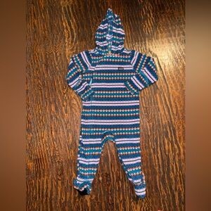 Striped Kids One Piece with Hood